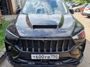 Накладки на передний бампер haval F7 F7X