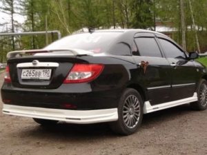 Накладка на задний бампер BYD F3