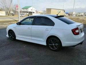 Накладки на пороги Skoda Rapid