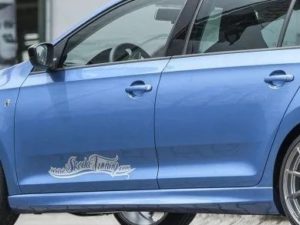 Накладки на пороги riger Skoda Rapid