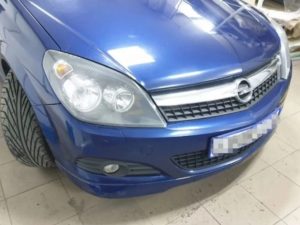 Накладка на передний opc-line бампер opel astra h