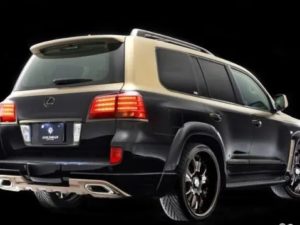 Накладка заднего бампера Goldman V.2 Lexus lх570