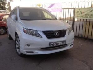 Накладка на передний бампер Lexus RX 3